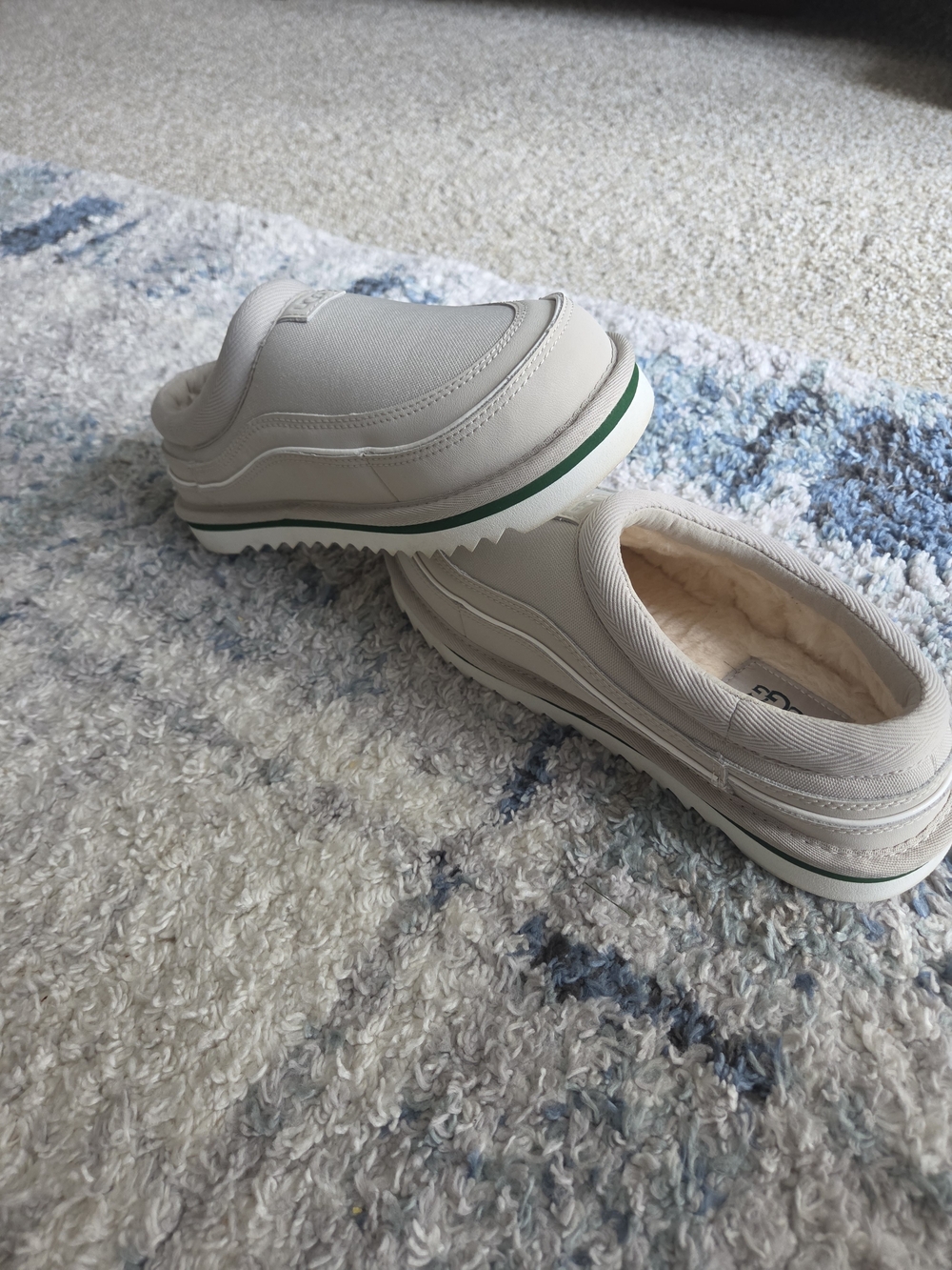 UGG Cream Slip-On Shearling-Lined Clog Sneakers - Picture 2 of 4